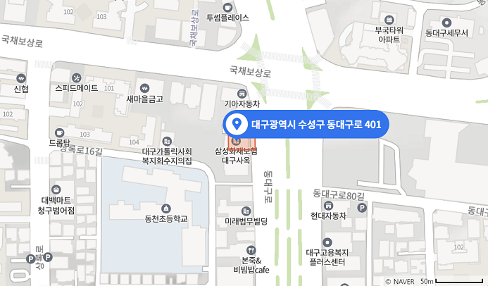 대구광역시 수성구 동대구로 401 지도